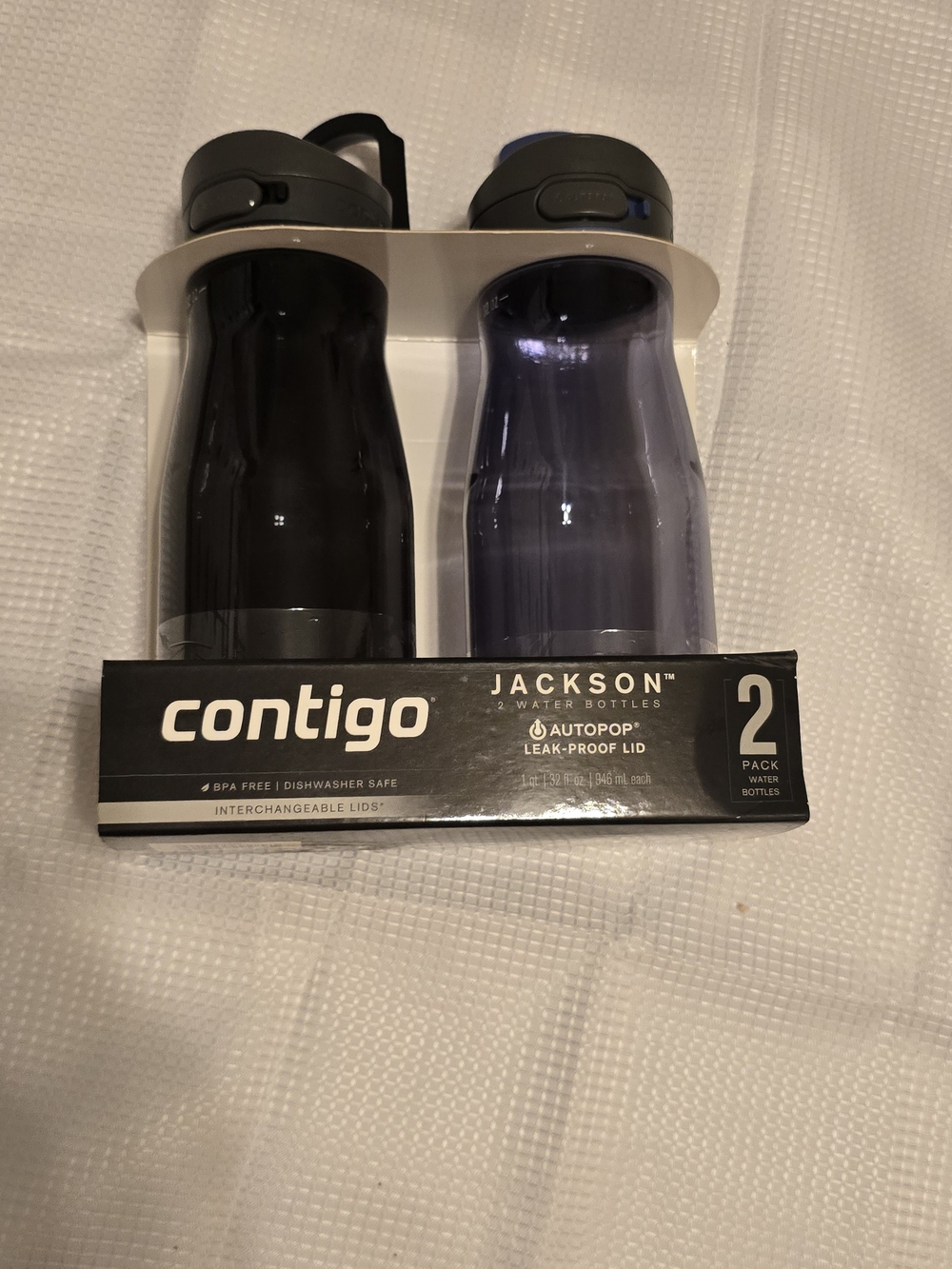 Contigo 2-Pack Jackson Water Bottles - Black & Purple